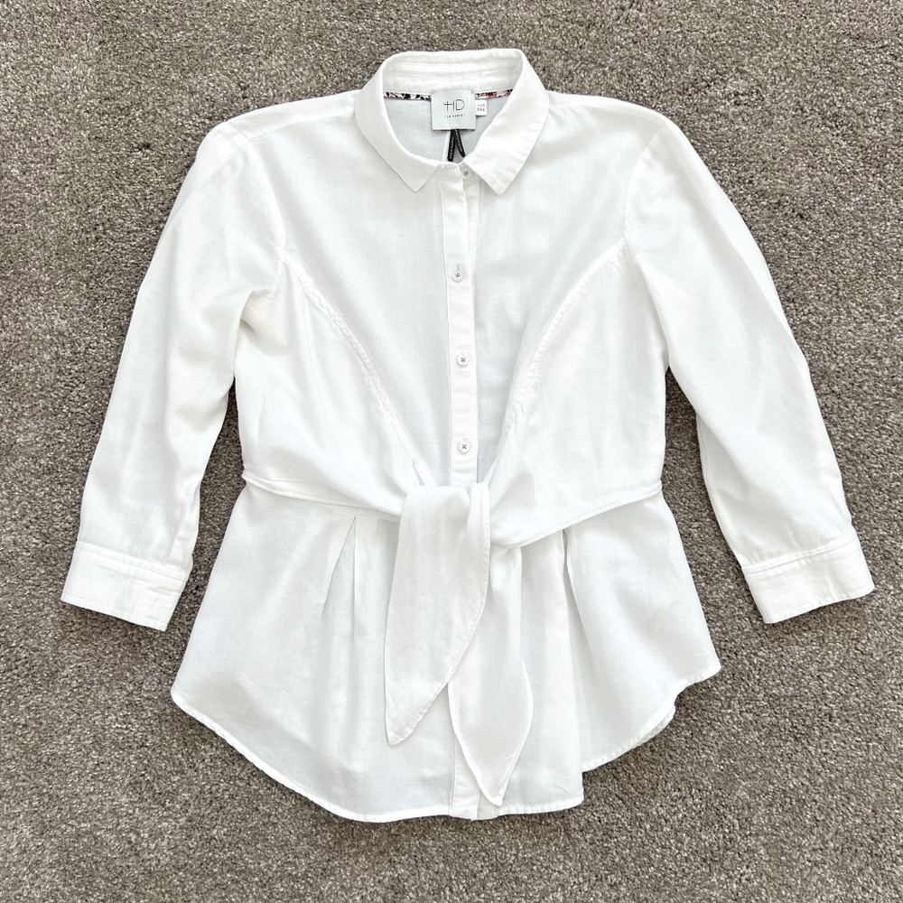 Anthropologie HD In Paris White Blouse